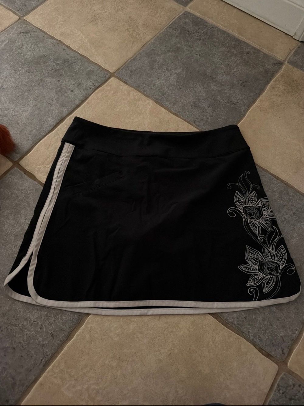 Athleta Black Performance Skort with Subtle Logo